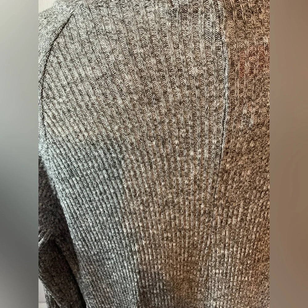 Almost Famous Gray Heathered Duster Lightweight‎ Sweater Pockets Size Medium